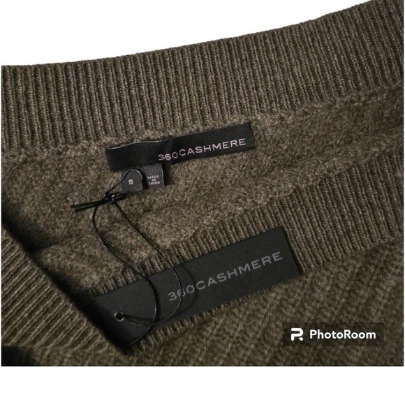 360 Cashmere Lena Off-The-Shoulder [100% Cashmere] Sweater Sizes XS, Small NWT - Picture 6 of 7